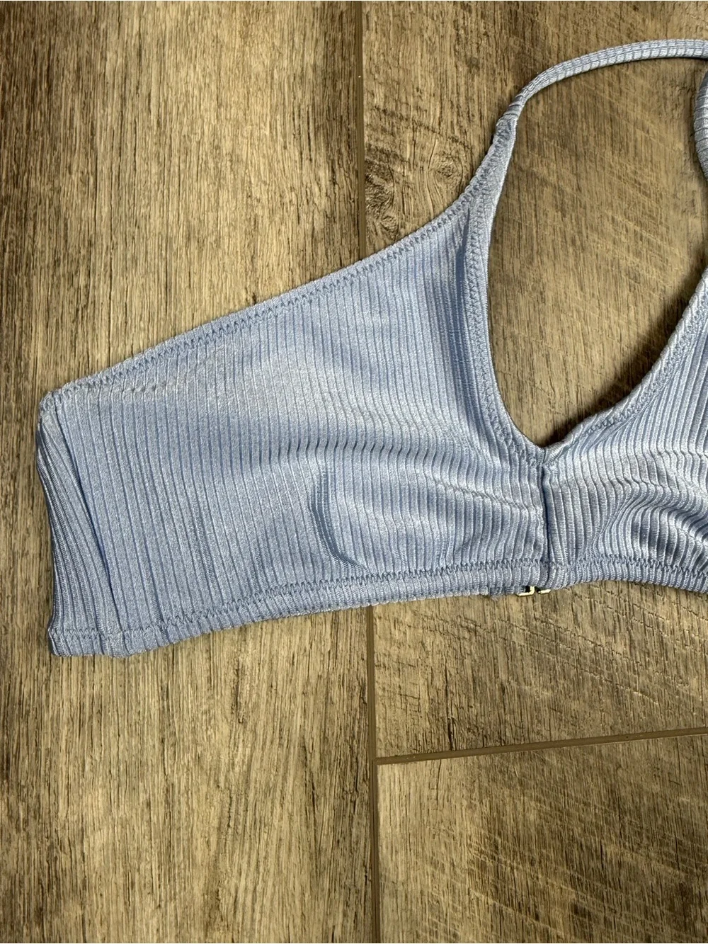 Aerie Blue‎ Ribbed Bikini Top